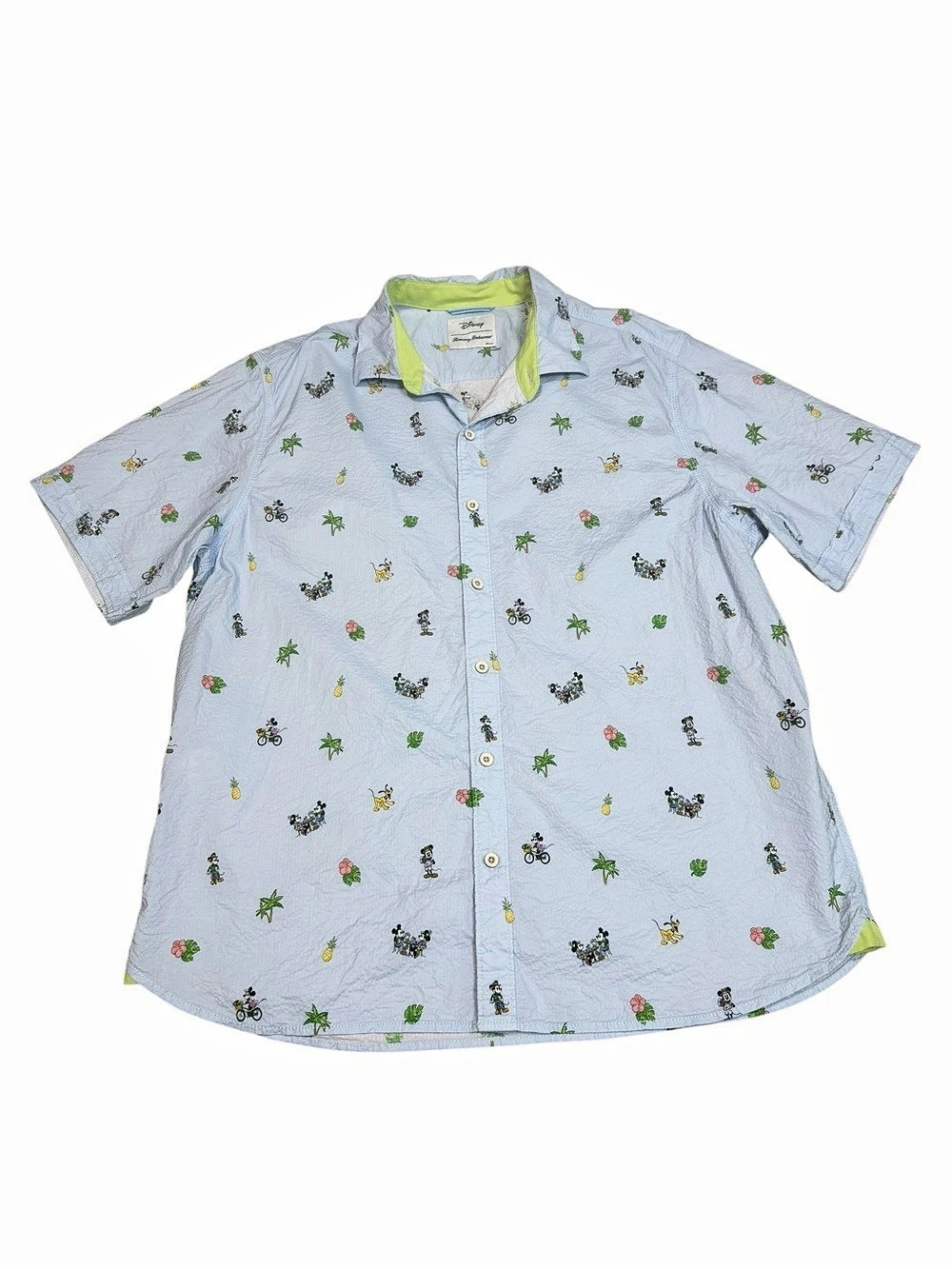 Tommy Bahama Disney Nova Wave Beach Cruiser Camp Shirt | Seersucker | XL